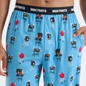 Hatley Little Blue House Flaming BBQS Man Pajama Lounge Pants